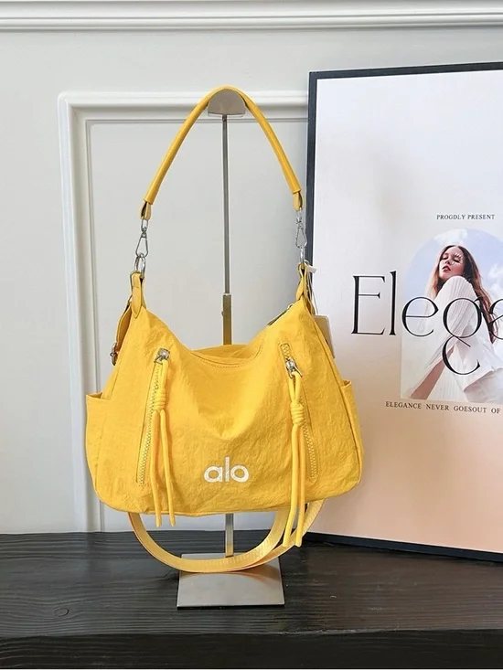 ALO Yoga Sunny Yellow Shoulder Bag with Removable Strap - Picture 2 of 3
